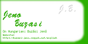 jeno buzasi business card
